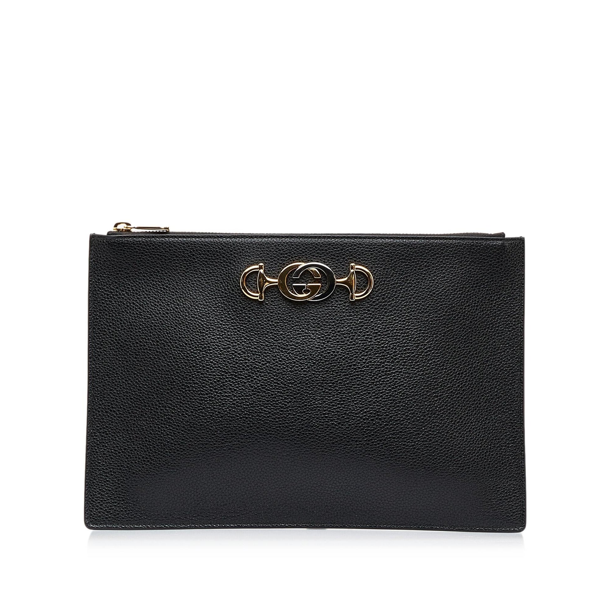 Gucci Zumi SHG-rsyvp7 Calf Black Clutch Bag