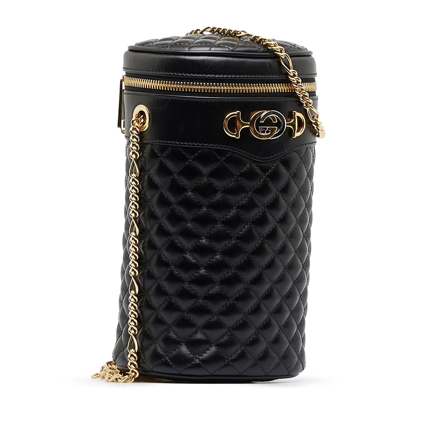 Gucci Zumi Cylindrical SHG-kE5yTU Calf Black Crossbody Bag