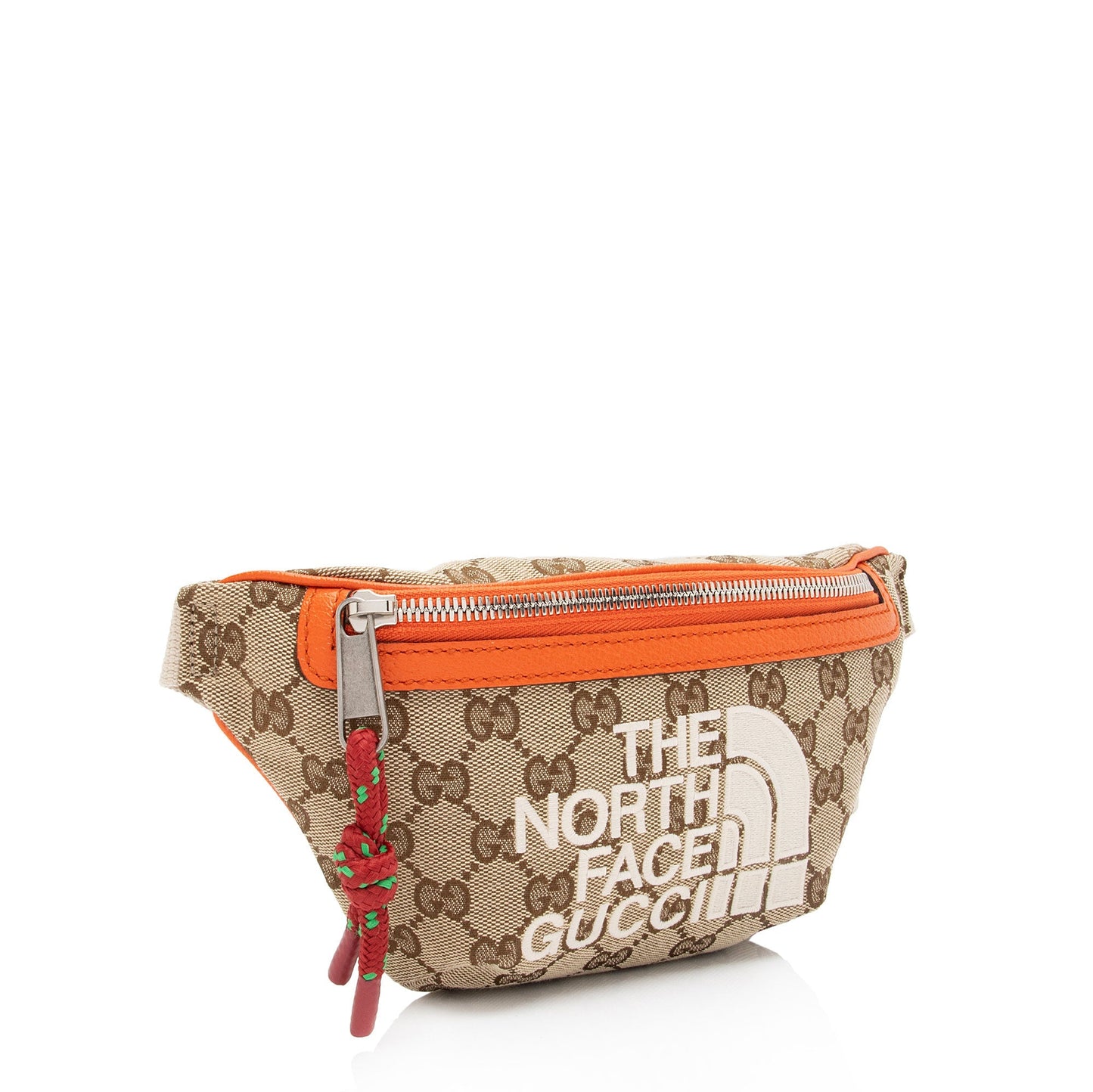 Gucci x North Face GG Belt Leather Canvas Nylon Beige Accessory
