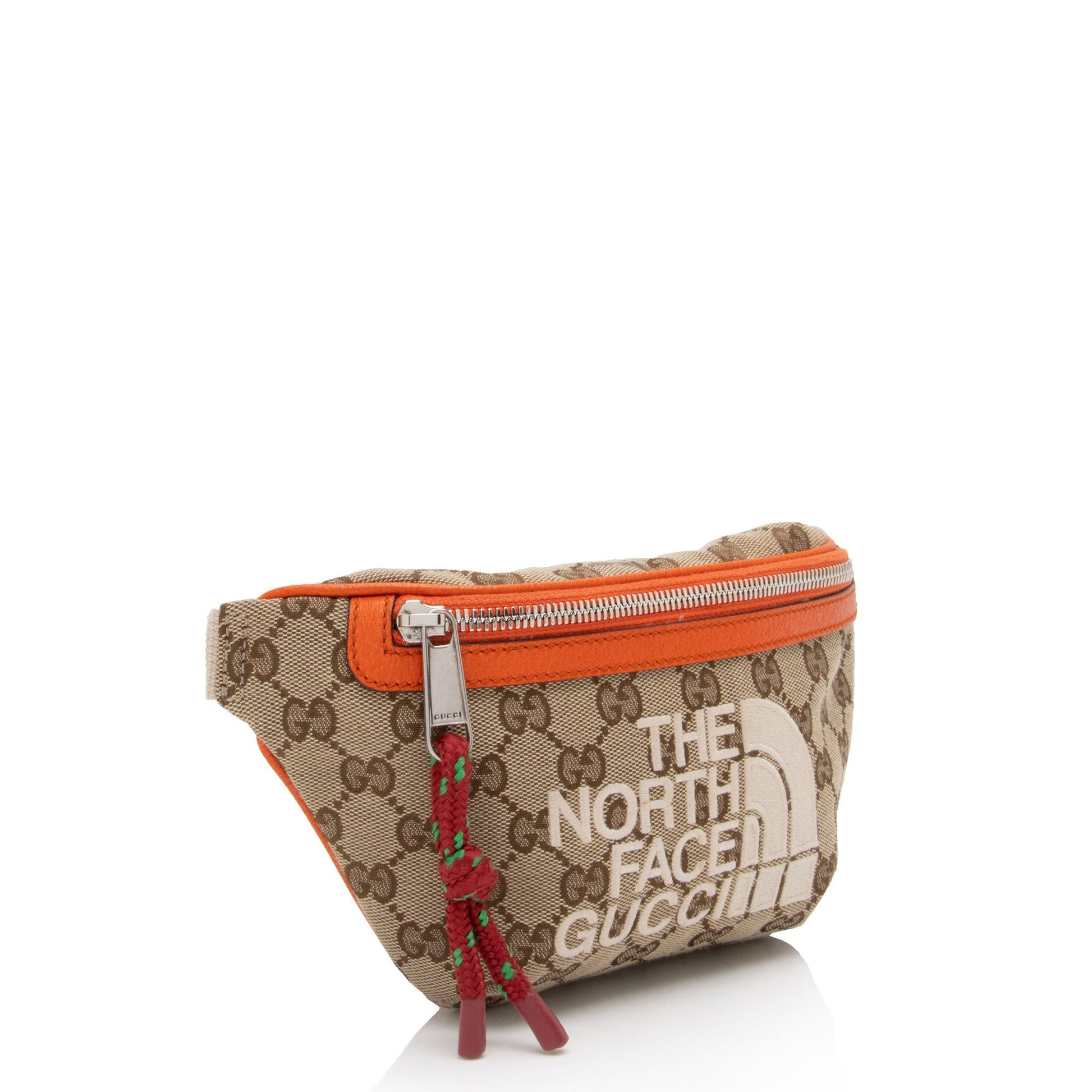 Gucci x North Face GG Belt Leather Canvas Nylon Beige Accessory Shf Tivb7V