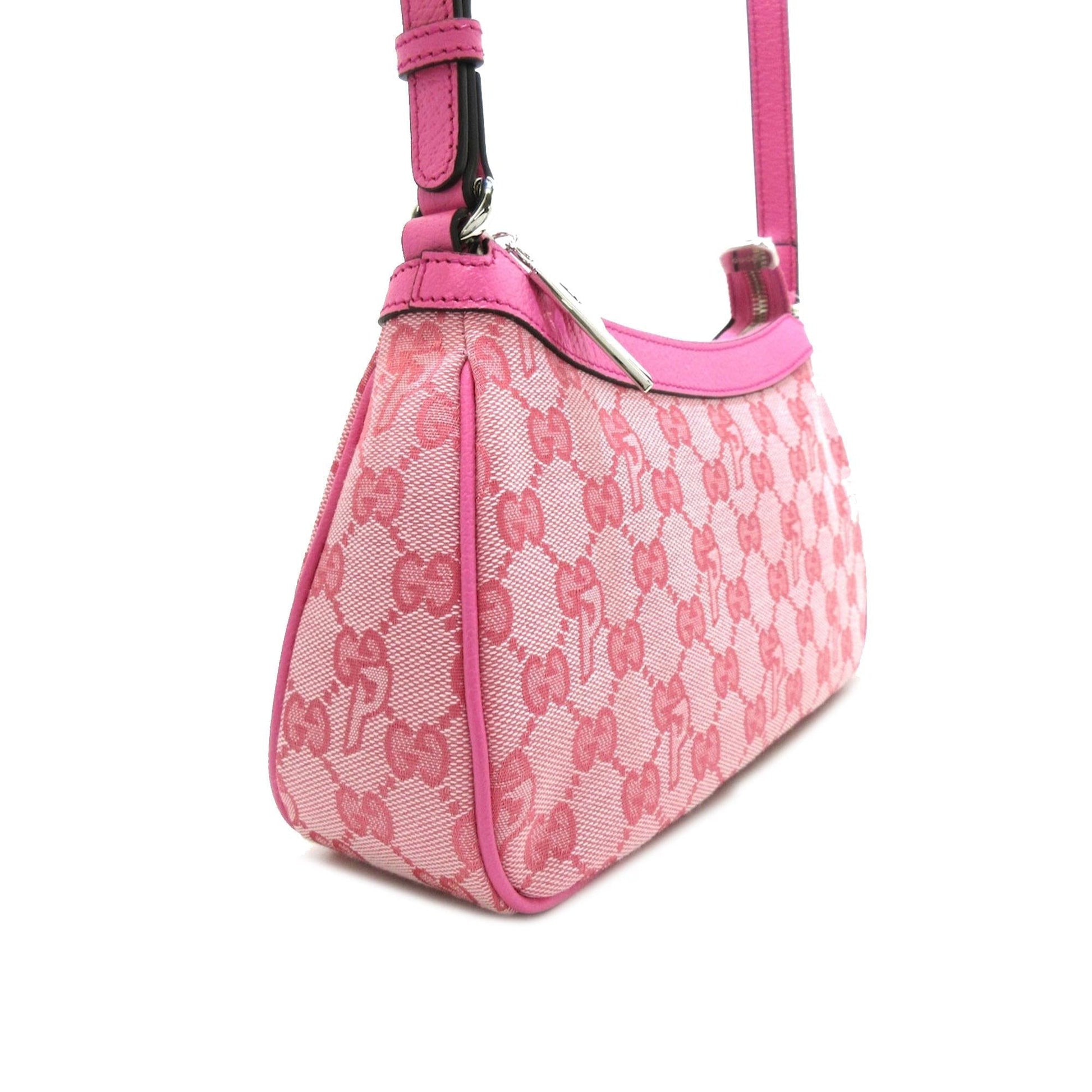 Gucci x Palace GG-P Half-Moon SHG-DI5vLN Canvas Calf Pink Mini Crossbody Bag