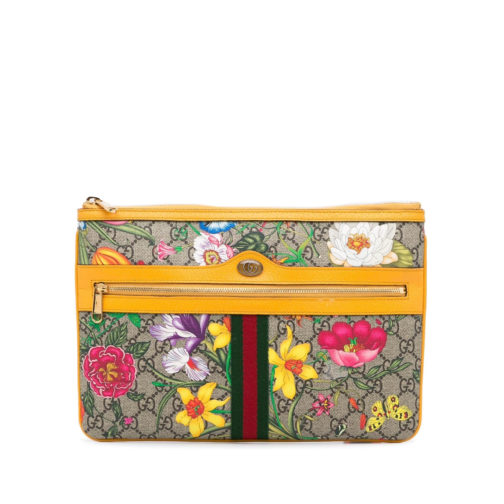Gucci x Yuko Higuchi Ophidia SHG-x5G95m Canvas Clutch Bag
