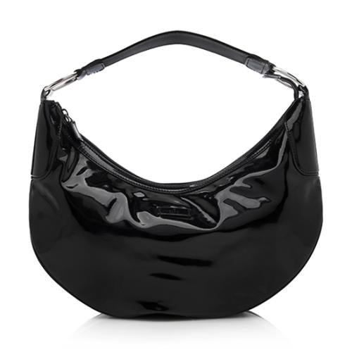Gucci HALF MOON Leather Patent Travel Bag