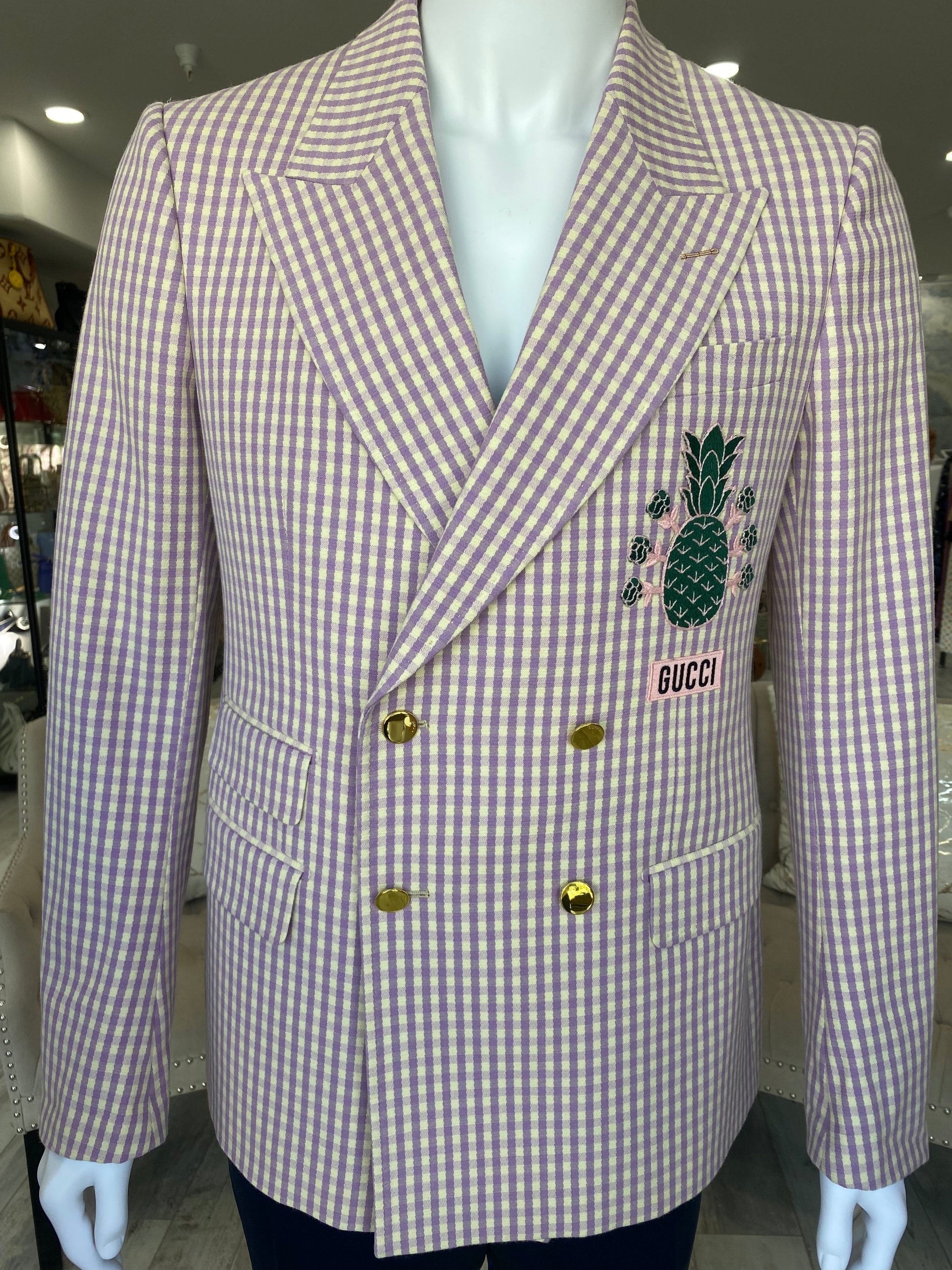 Gucci MICHEL GINGHAM CHECK BLAZER Accessory