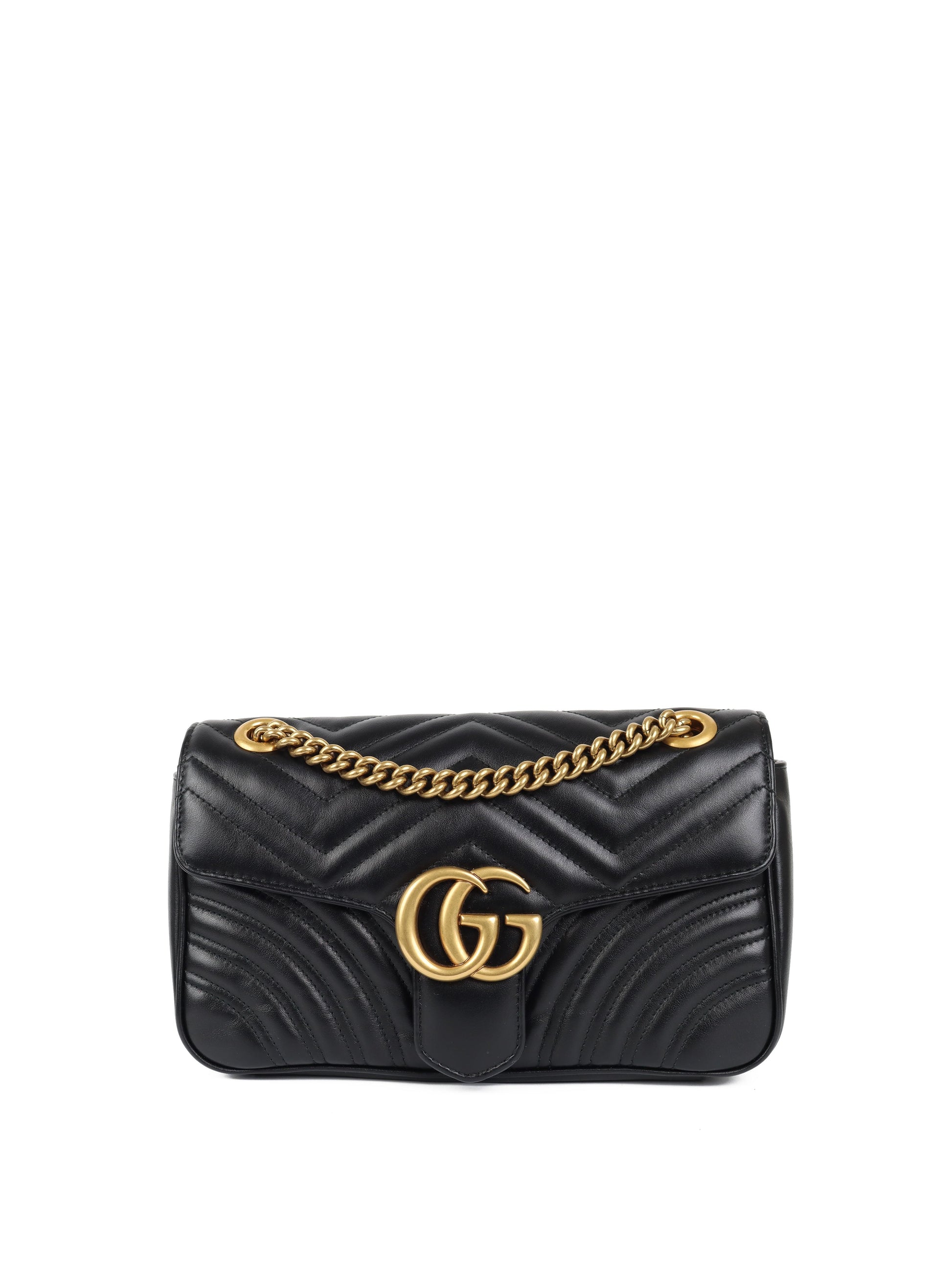 Gucci Small Black GG Marmont Bag