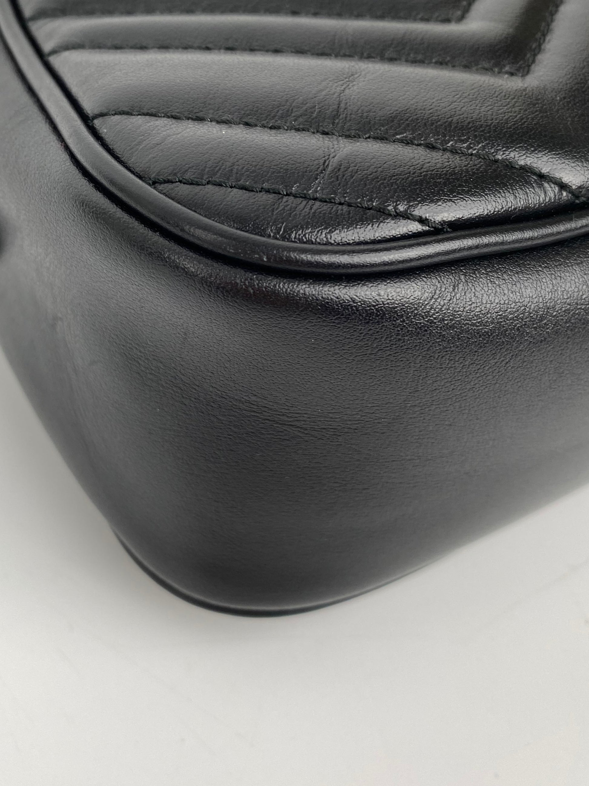 Gucci Small Black GG Marmont Shoulder Bag