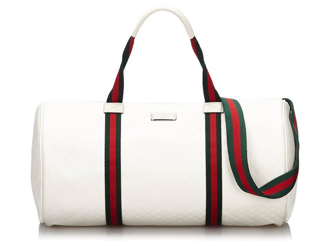 Gucci MICRO GG WEB DUFFEL Nylon Travel Bag