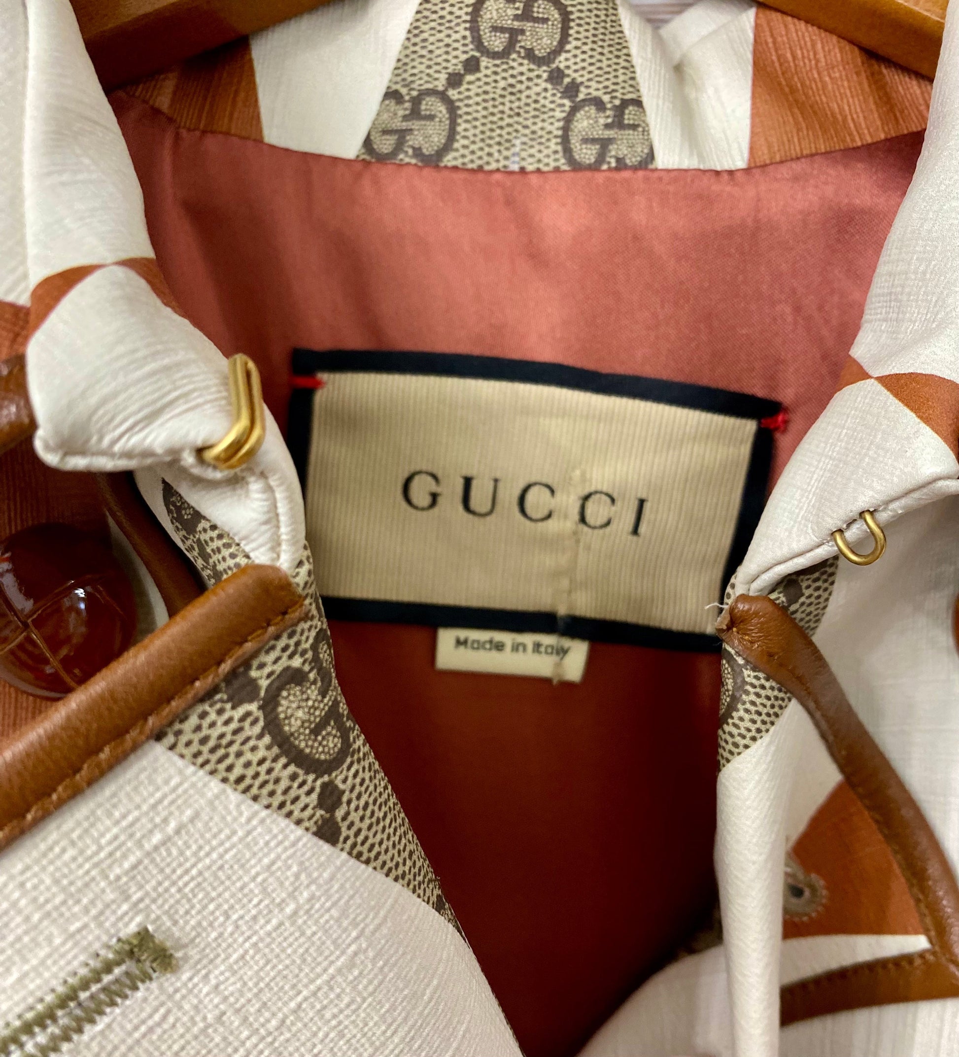 Gucci ARGYLE BELTED TRENCH COAT Apparel
