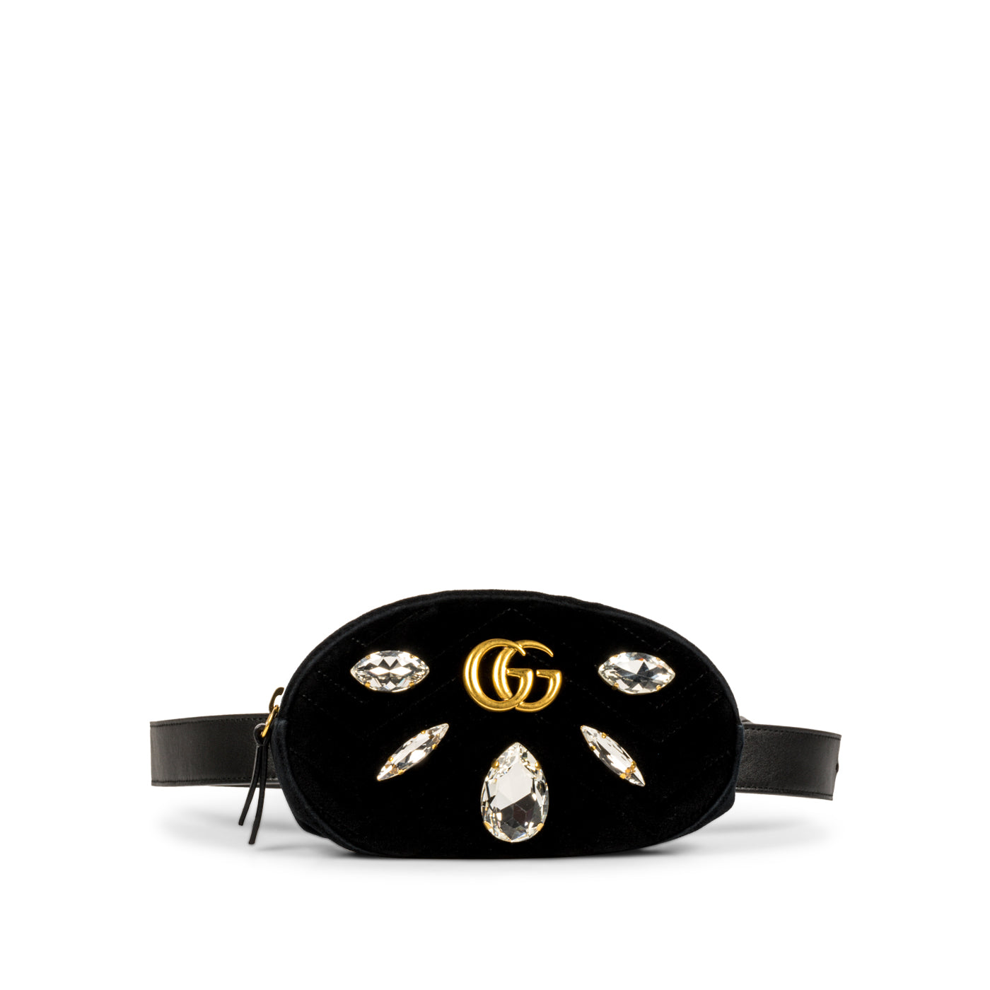 Gucci Marmont Embellished Bumbag Shoulder Bag Black
