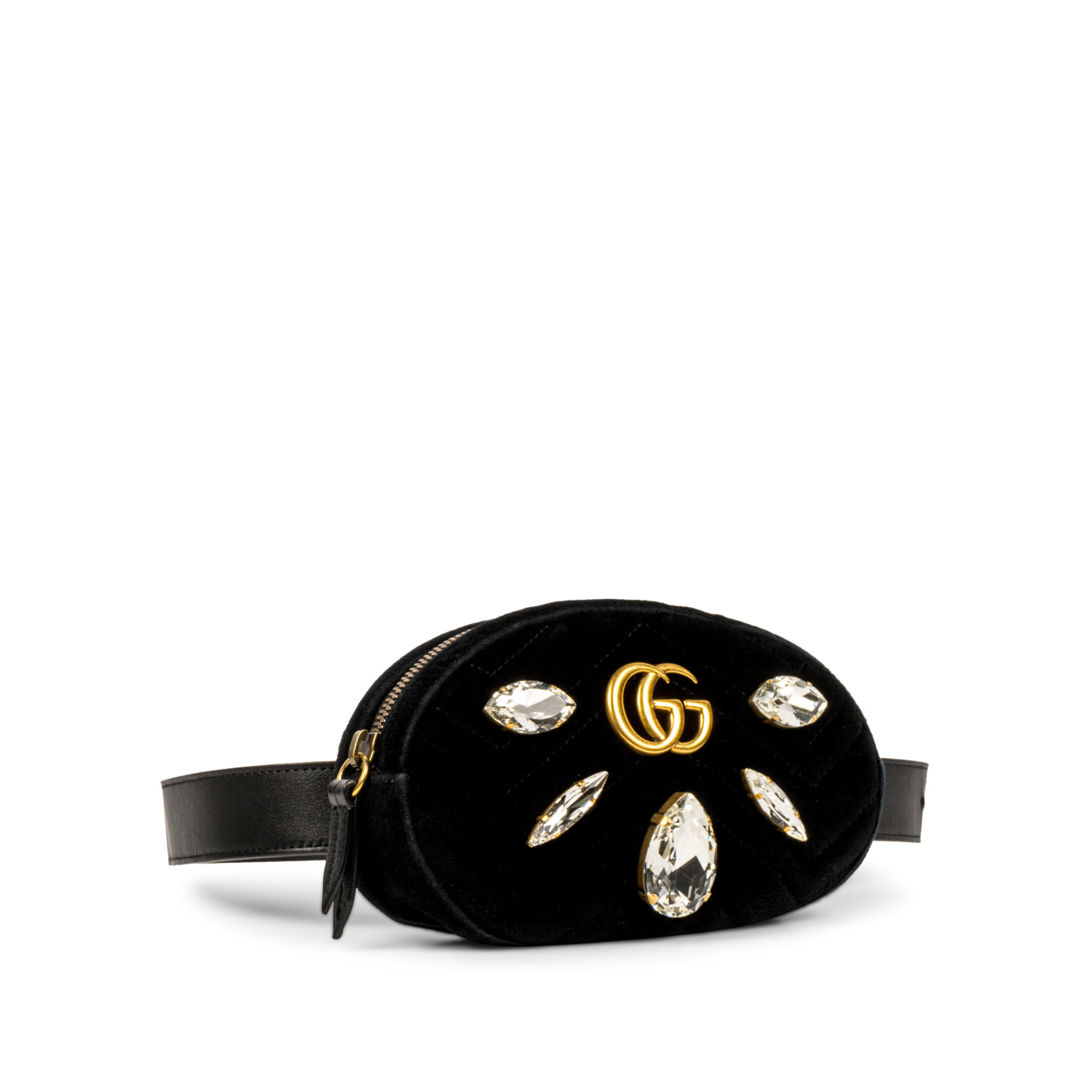 Gucci Marmont Embellished Bumbag Shoulder Bag Black