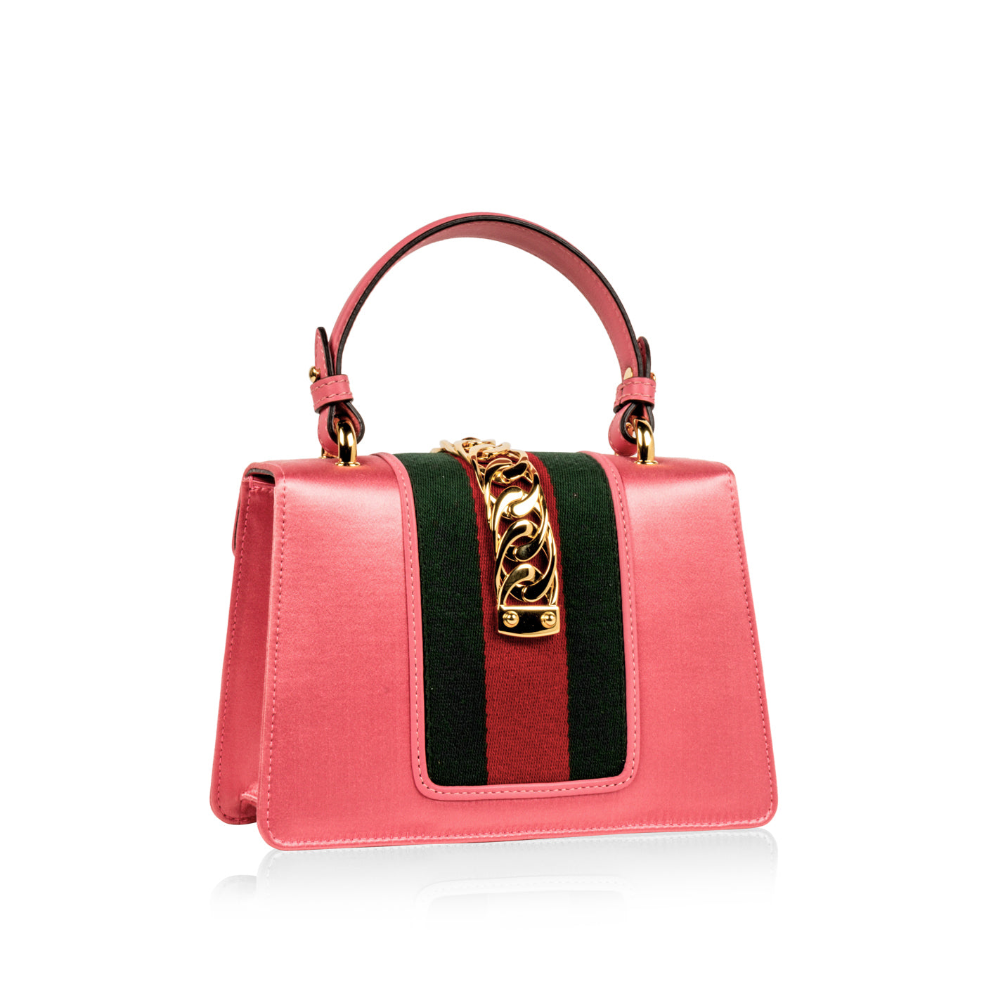 Gucci Sylvie Embellished Shoulder Bag Pink Mini