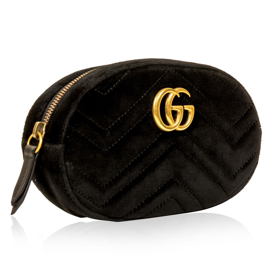 Gucci Marmont Belt Bag Velvet Black Accessory