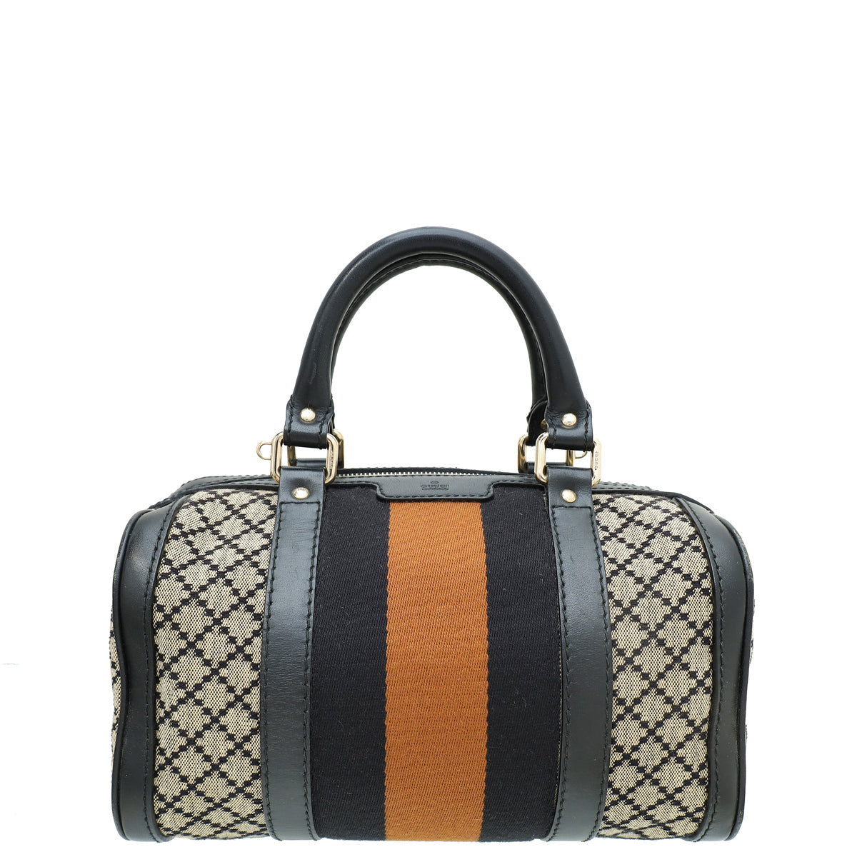 Gucci Black Diamante Web Small Joy Boston Small Bag