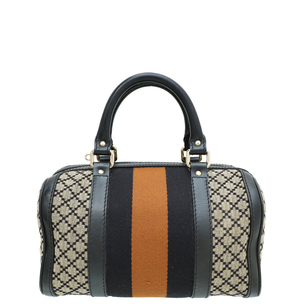 Gucci Black Diamante Web Small Joy Boston Small Bag