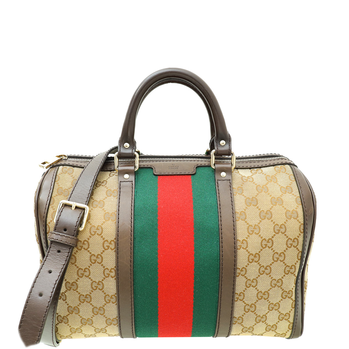 Gucci Multicolor GG Supreme Web Joy Boston Medium Bag