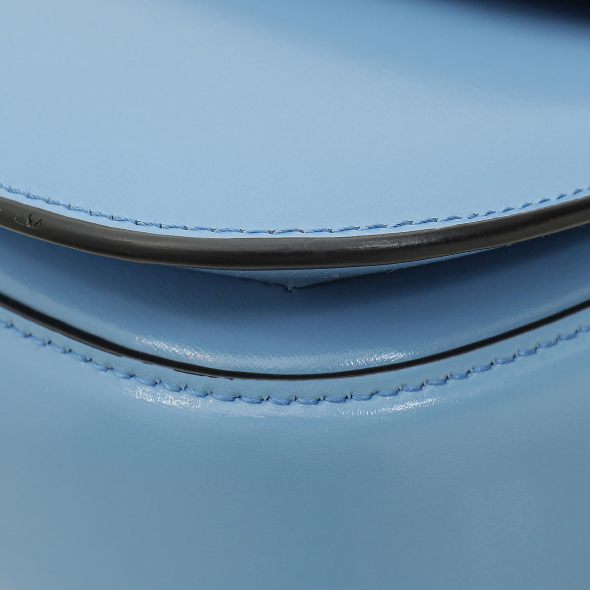 Gucci Sky Blue Bamboo 1947 Small Top Handle Bag