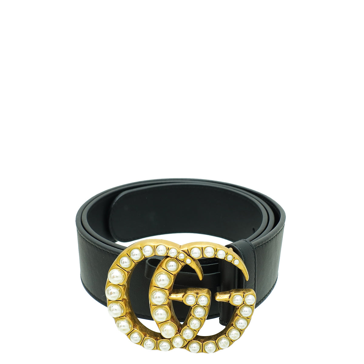 Gucci Black Double G Pearl Buckle Bag 34