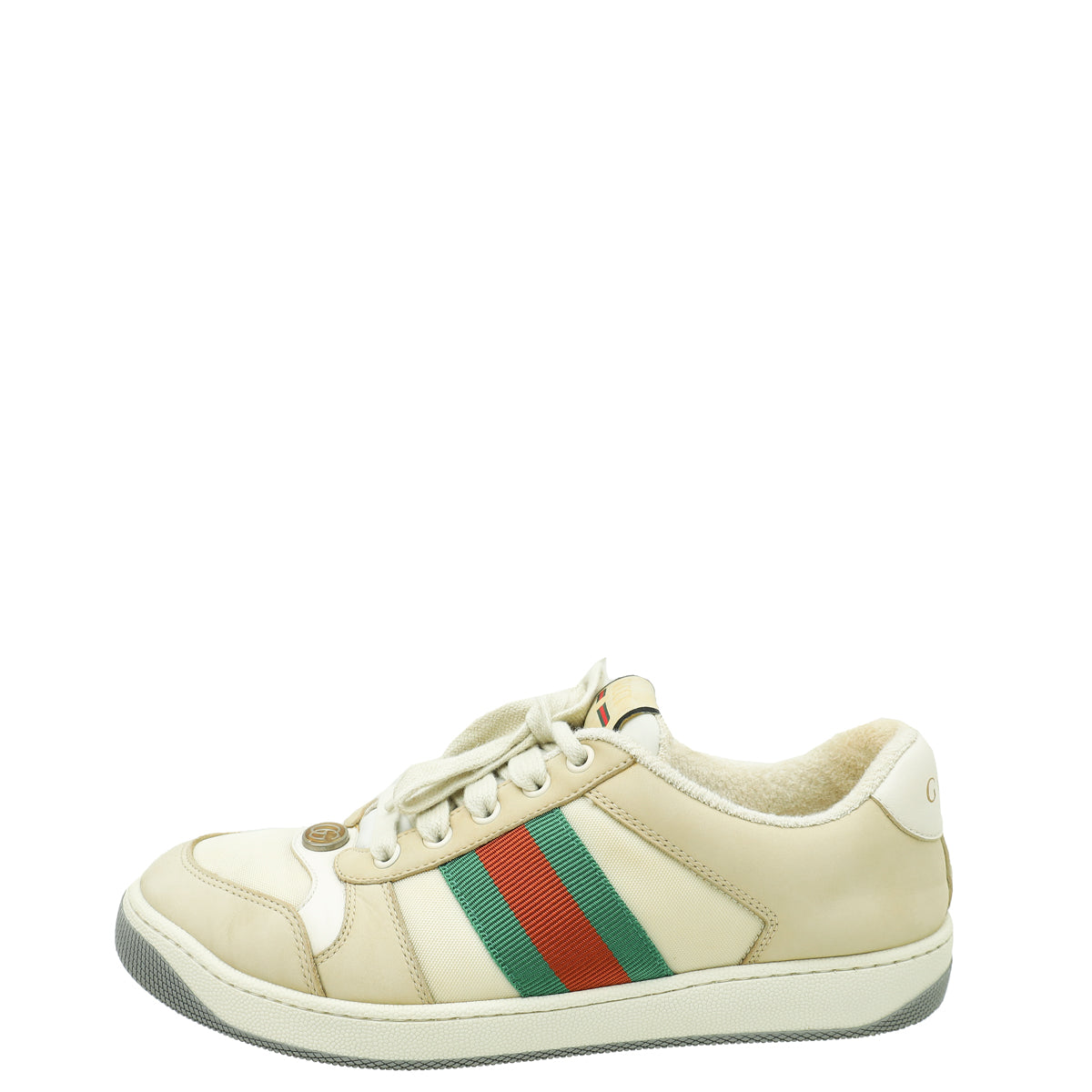 Gucci Ivory Screener GG Trainer Sneaker 38