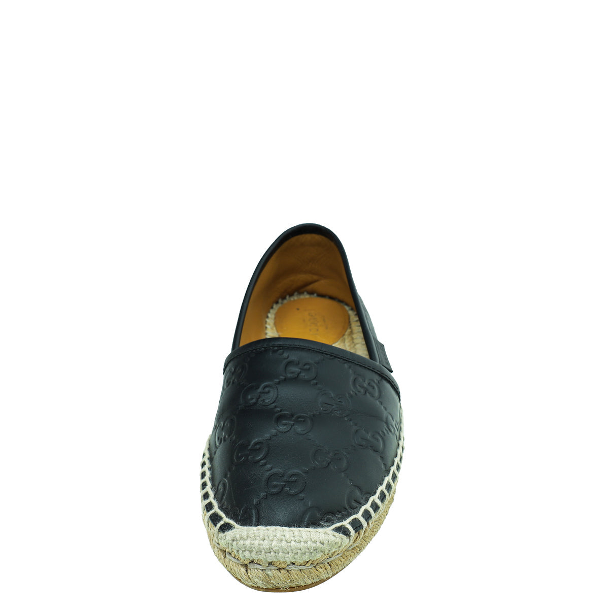 Gucci Black Guccissima Espadrille Flats 36