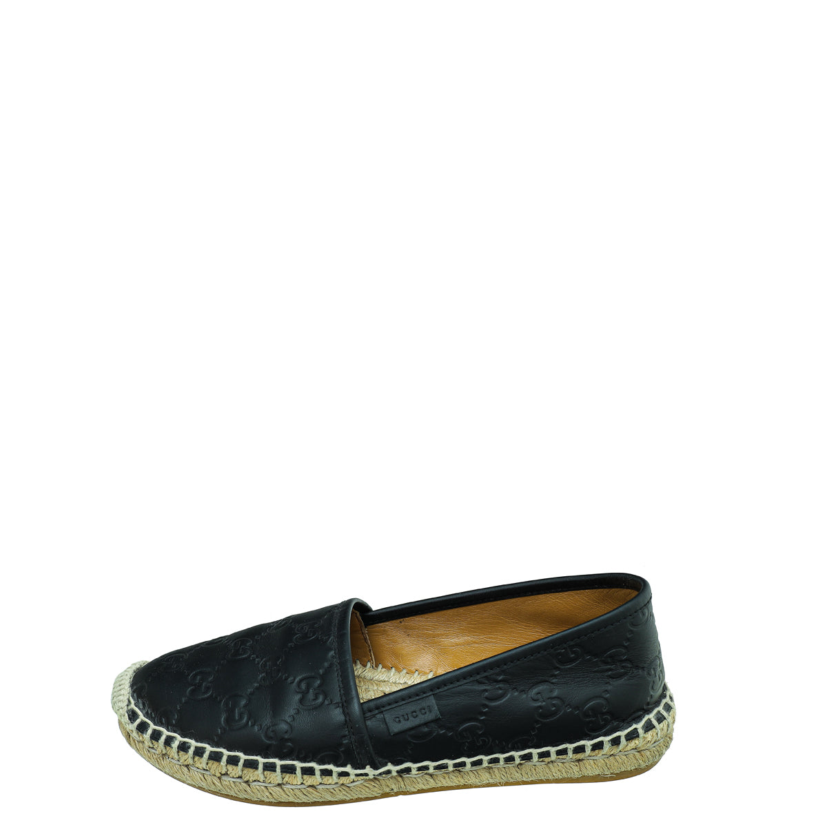 Gucci Black Guccissima Espadrille Flats 36