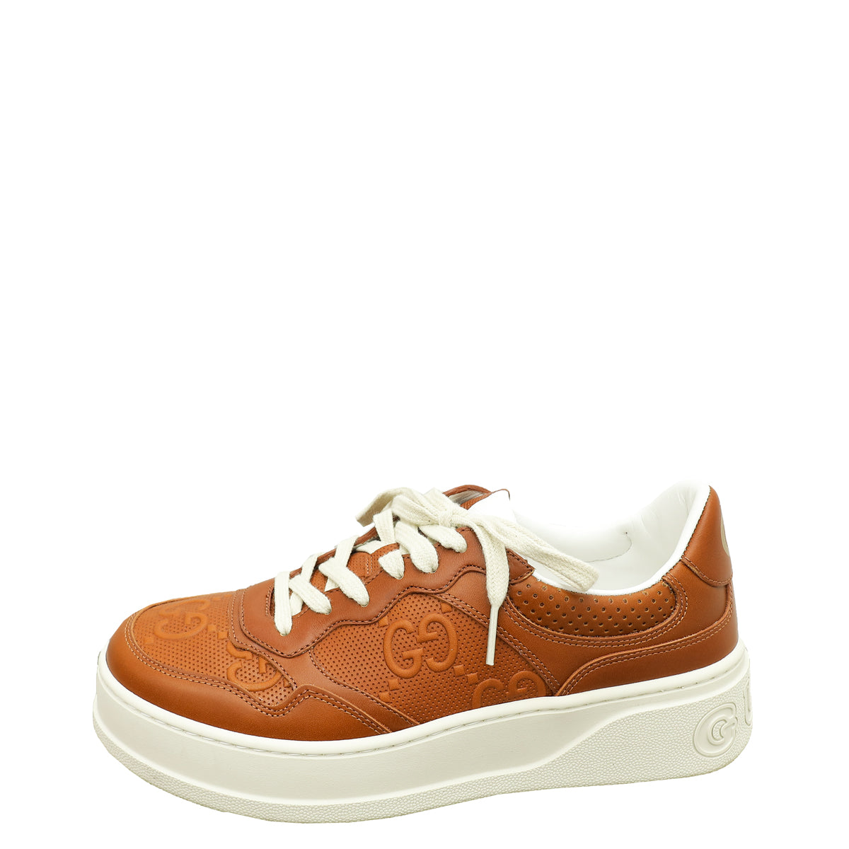 Gucci Brown GG Embossed Sneaker 40