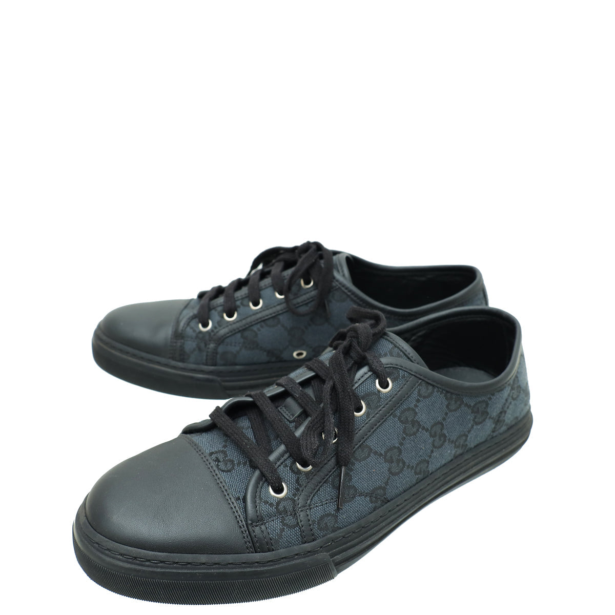 Gucci Black GG Low Top Sneakers 8