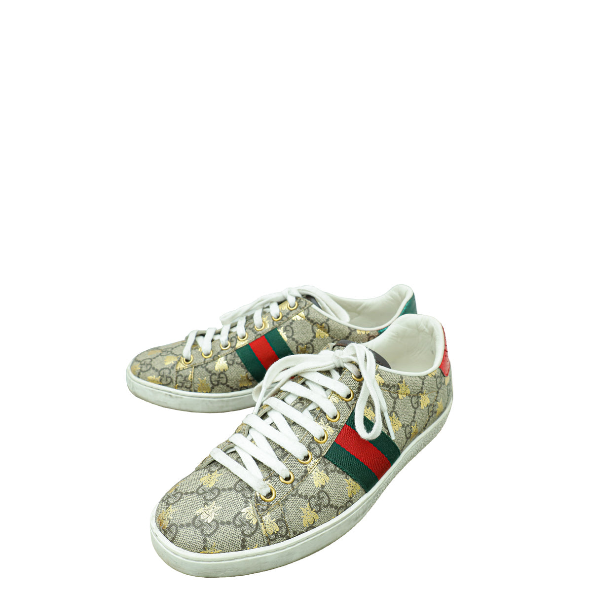 Gucci Multicolor GG Supreme Bee Print Ace Sneaker 37.5