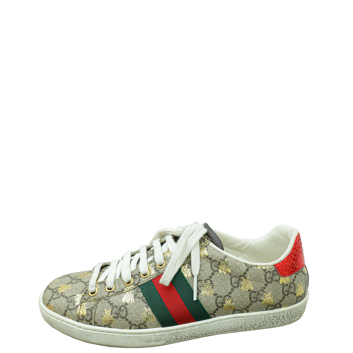 Gucci Multicolor GG Supreme Bee Print Ace Sneaker 37.5