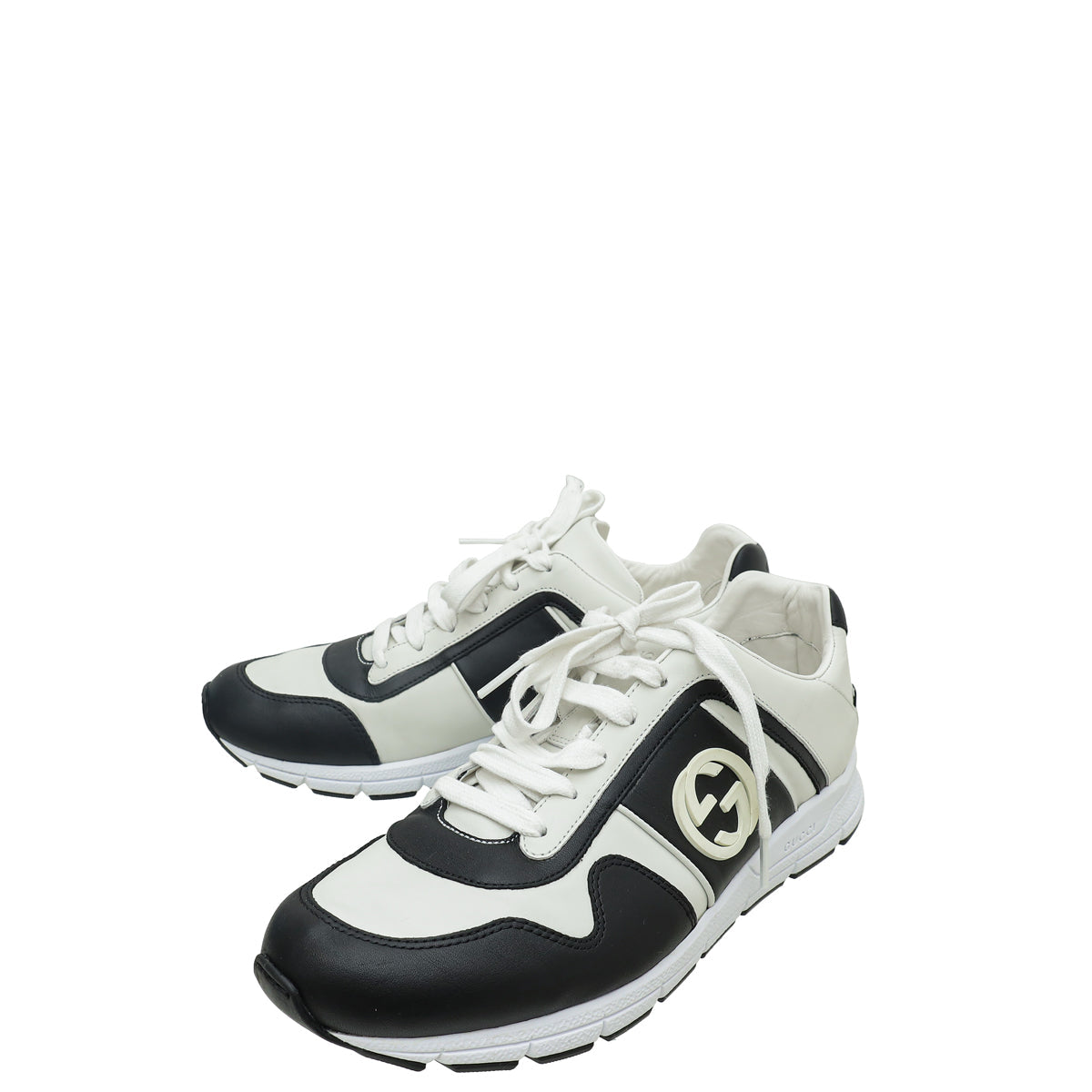 Gucci Bicolor Interlocking GG Lace Up Sneaker 7.5