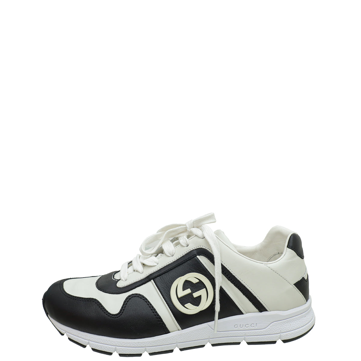 Gucci Bicolor Interlocking GG Lace Up Sneaker 7.5
