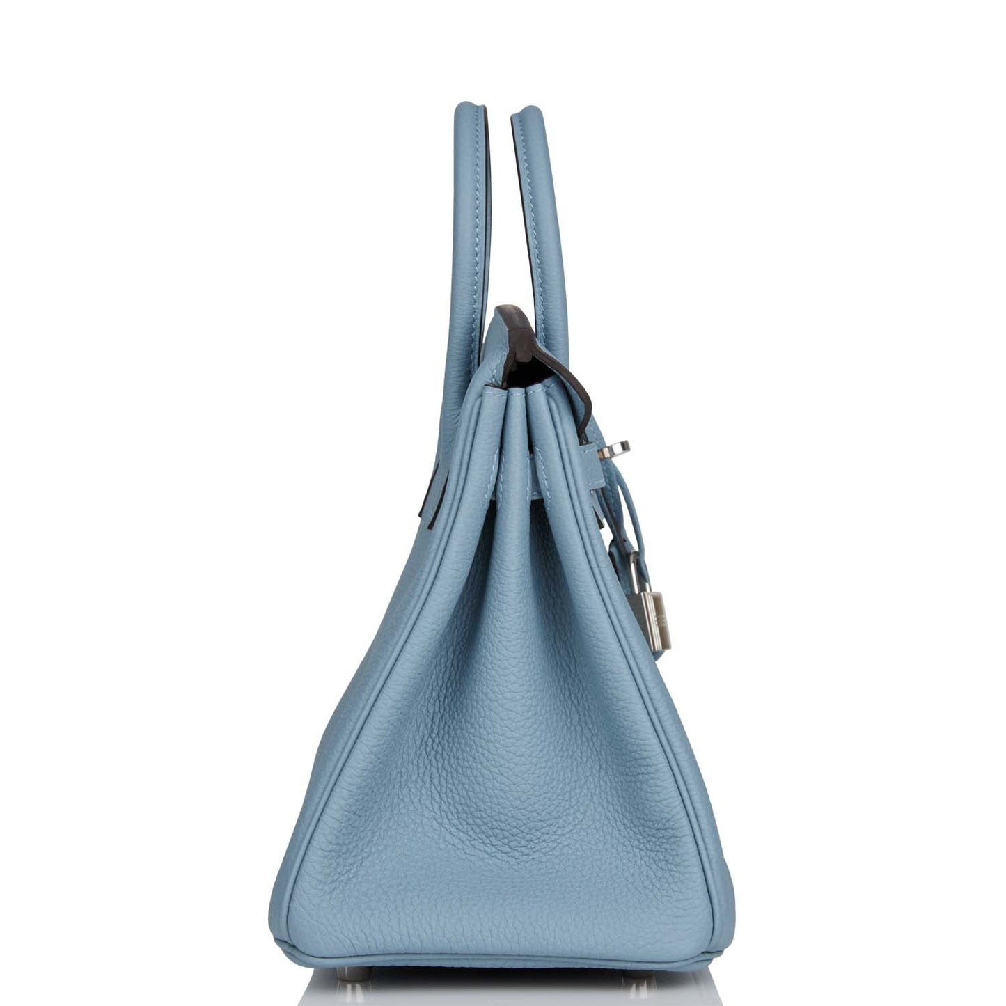 Hermes Birkin Bleu Lin Verso Togo Palladium Hardware Travel Bag Palladium Hardware