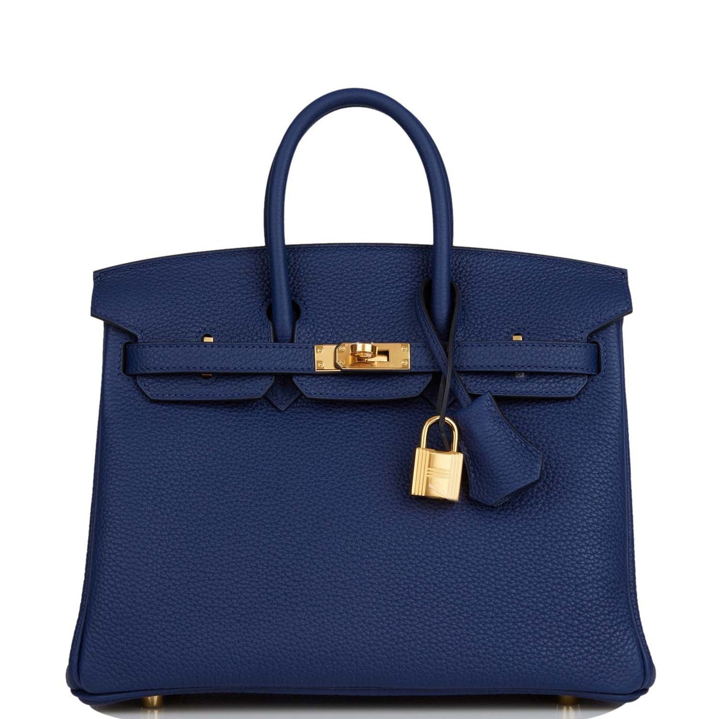 Hermes Birkin Bleu Saphir Togo Hardware Handbag Gold Travel Bag