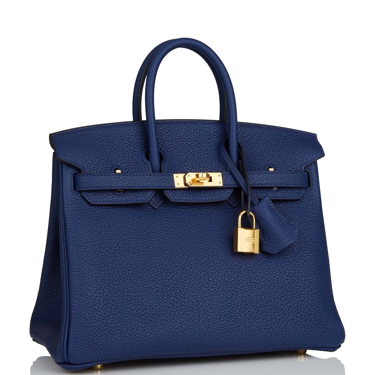 Hermes Birkin Bleu Saphir Togo Hardware Handbag Gold Travel Bag