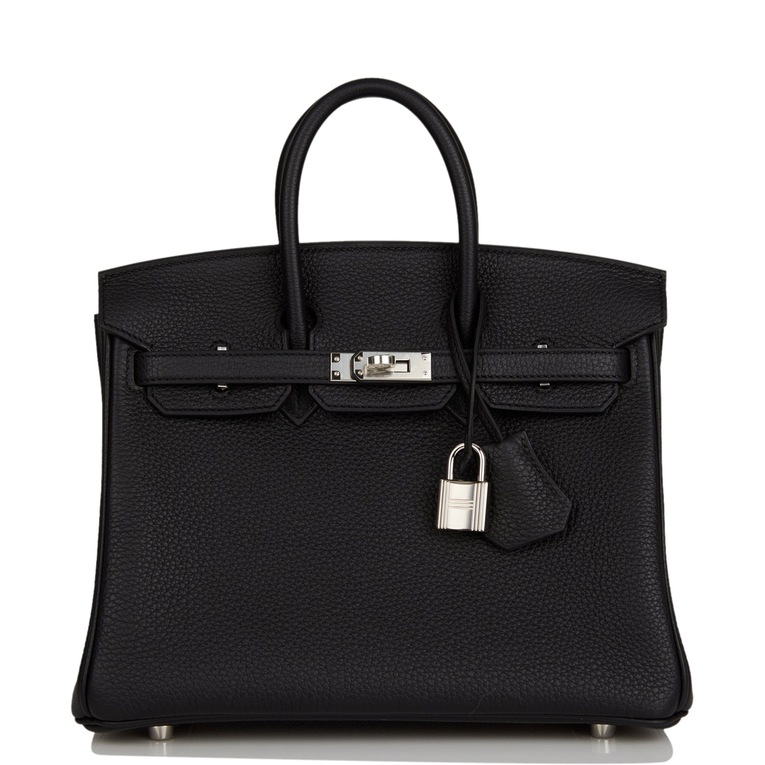 Hermes Birkin Togo Palladium Hardware Handbag Black Travel Bag 40