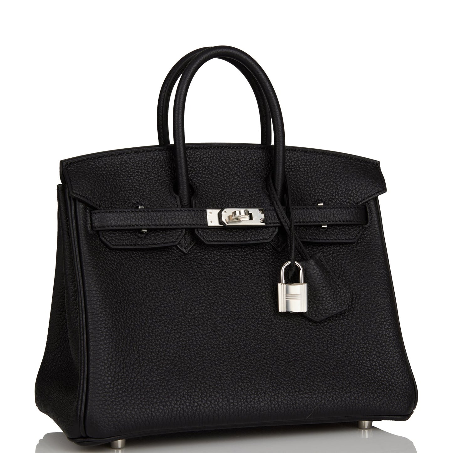 Hermes Birkin Togo Palladium Hardware Handbag Black Travel Bag 40