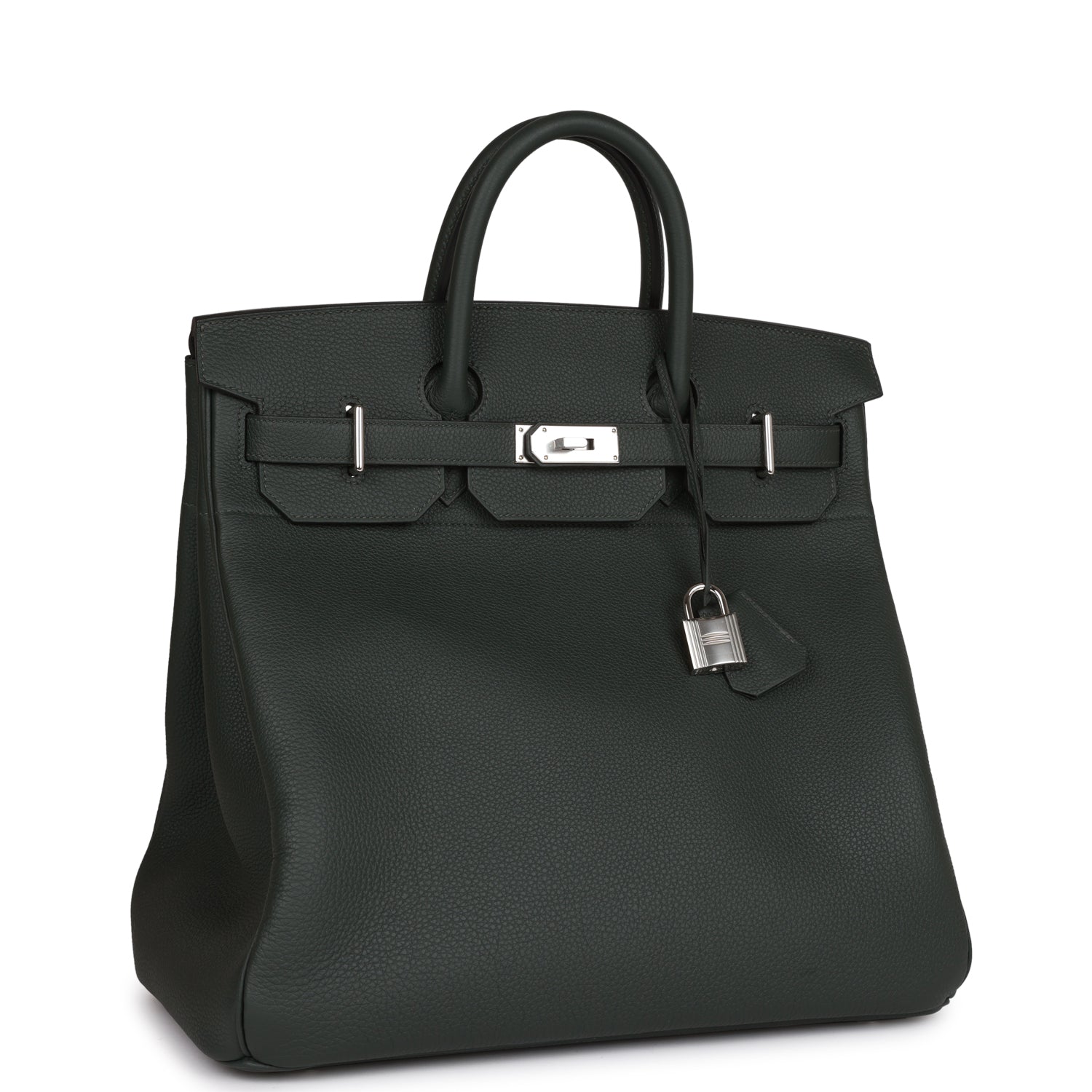 Hermes Hac Birkin Vert Fonce Togo Palladium Hardware Travel Travel Bag