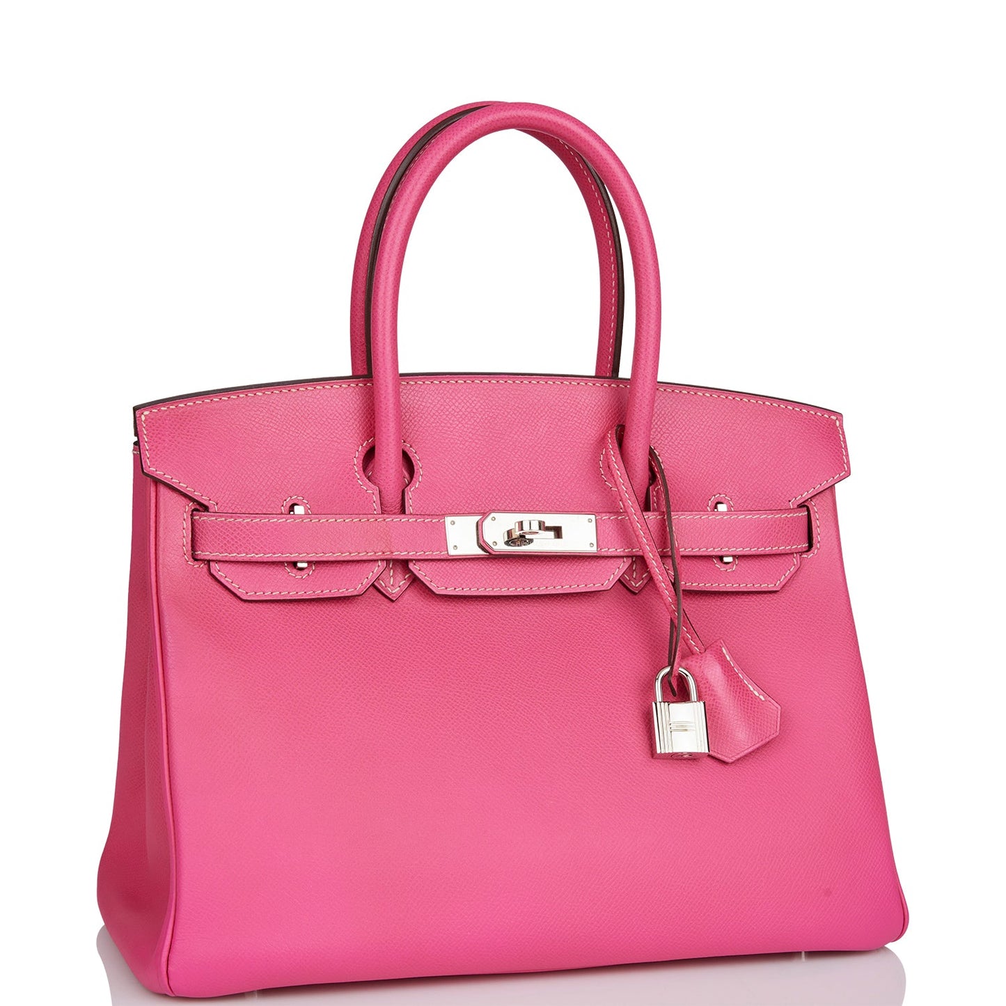 Hermes Birkin Rose Tyrien Candy Epsom Palladium Hardware Travel Bag