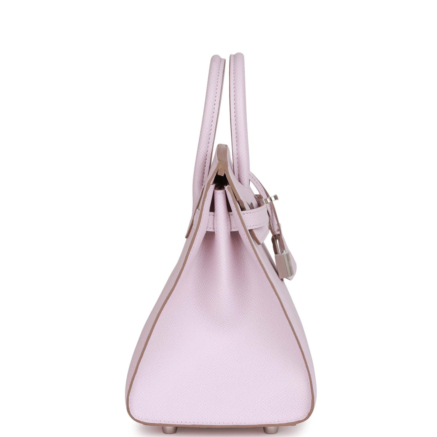 Hermes Birkin Sellier Mauve Pale Epsom Palladium Hardware Handbag Travel Bag