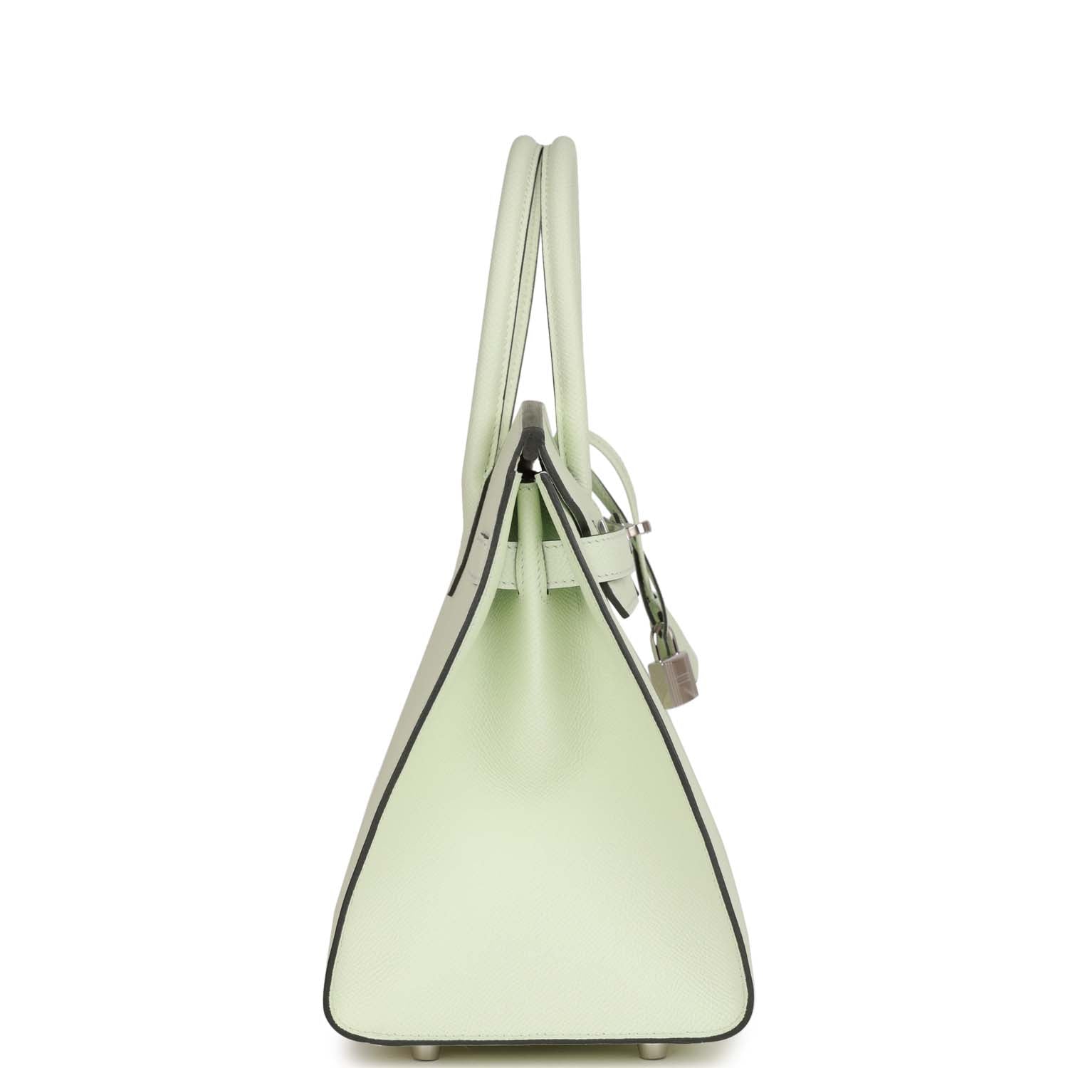 Hermes Birkin Sellier Vert Fizz Epsom Palladium Hardware Handbag Travel Bag