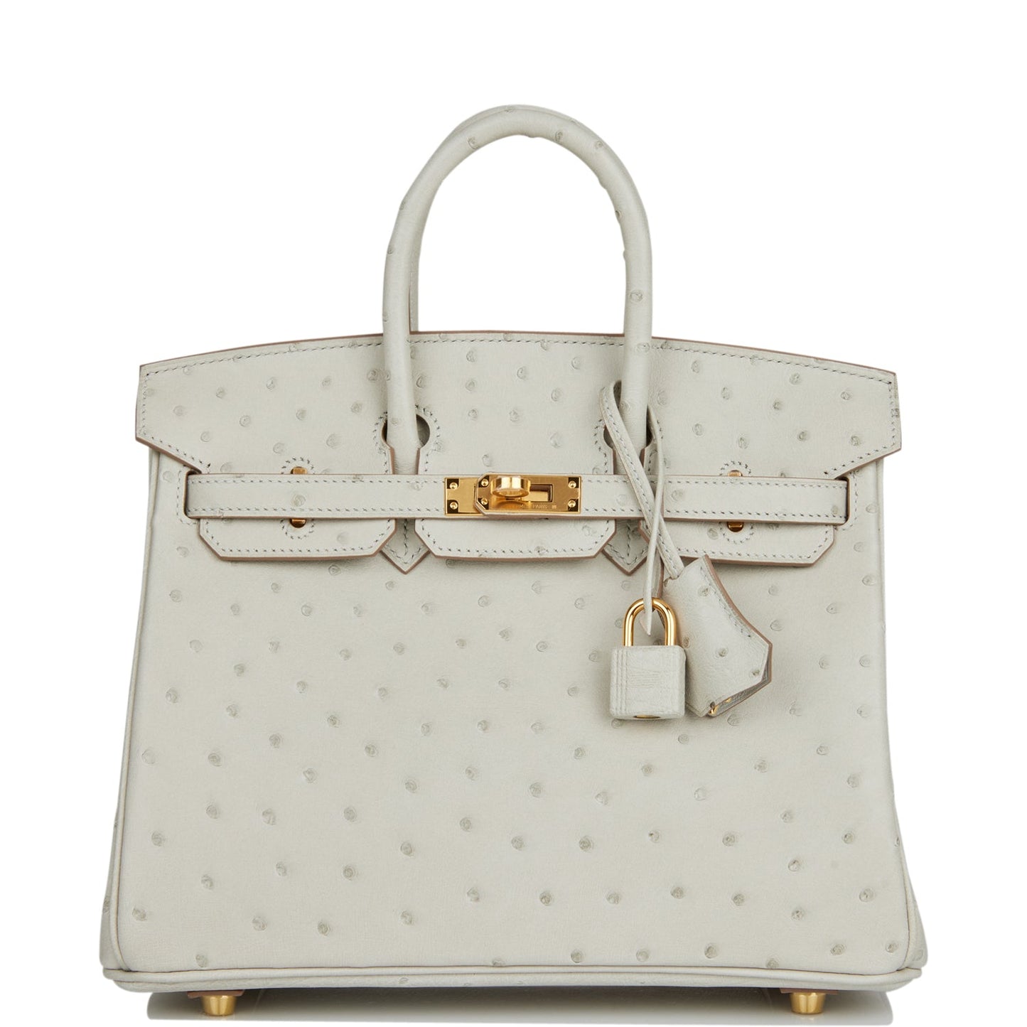Hermes Birkin Gris Perle Ostrich Hardware Handbag Gold Travel Bag Hardware 1