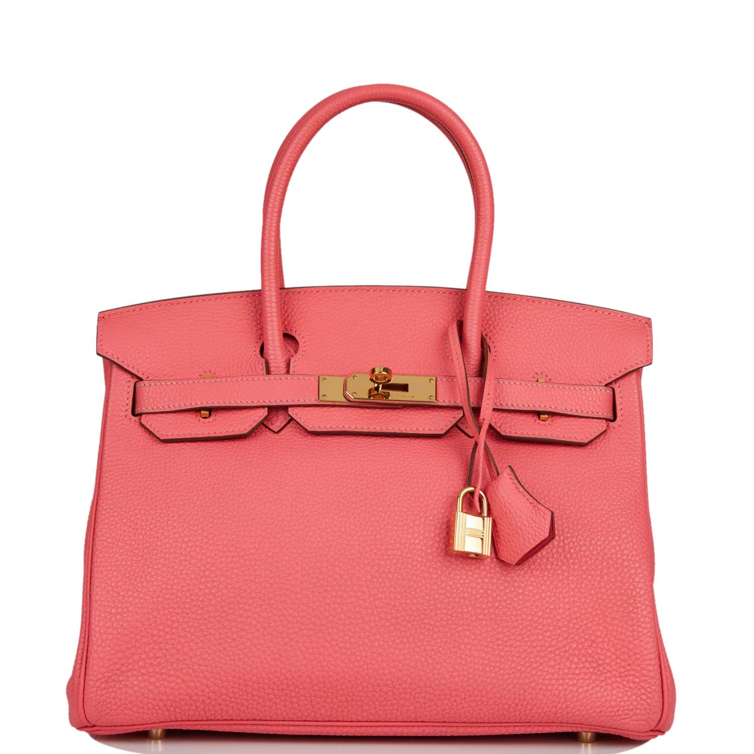 Hermes Birkin Rose Lipstick Togo Hardware Handbag Gold Travel Bag