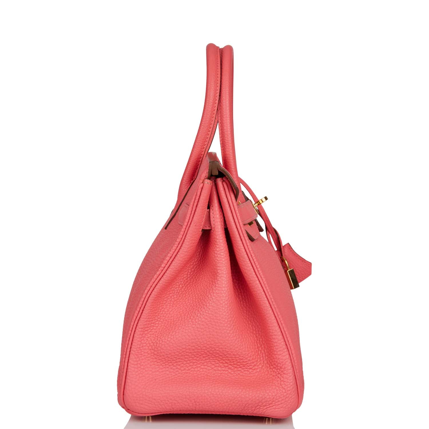 Hermes Birkin Rose Lipstick Togo Hardware Handbag Gold Travel Bag