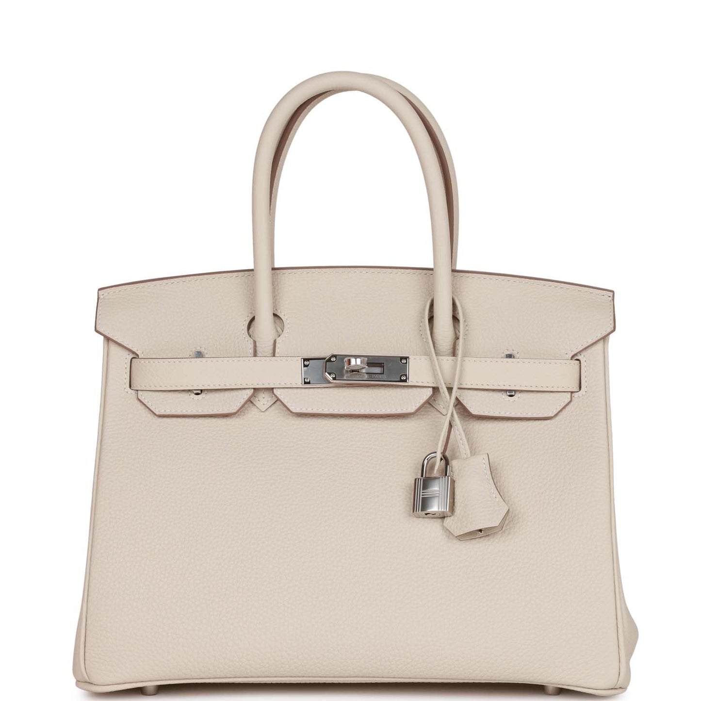 Hermes Birkin Craie Togo Palladium Hardware Handbag Travel Bag