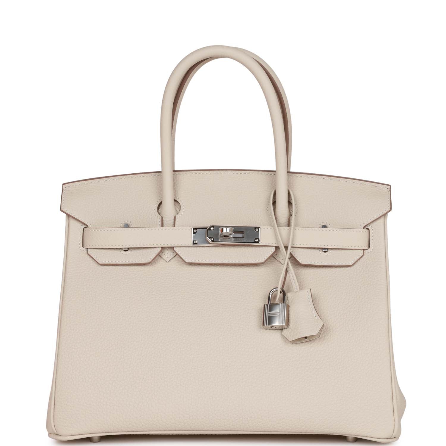 Hermes Birkin Craie Togo Palladium Hardware Handbag Travel Bag