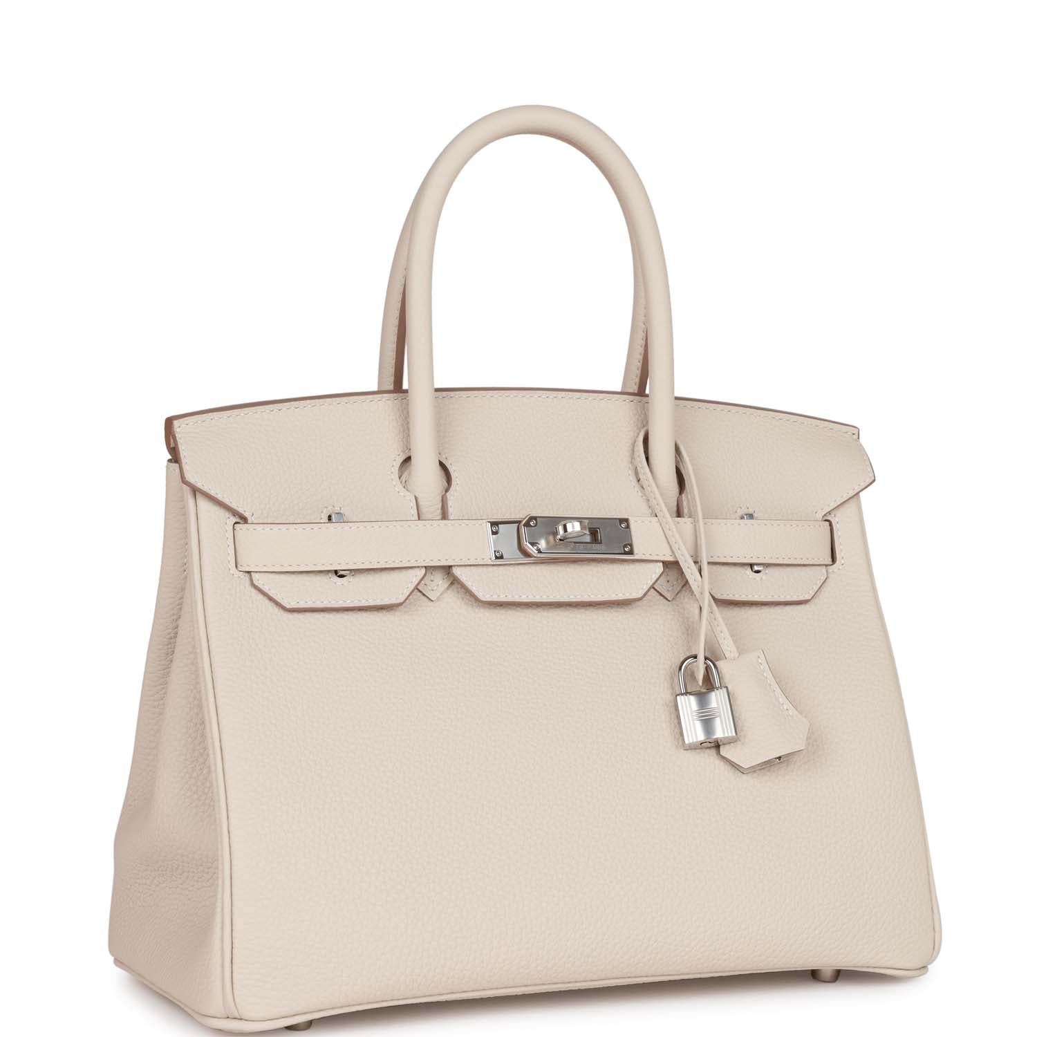 Hermes Birkin Craie Togo Palladium Hardware Handbag Travel Bag
