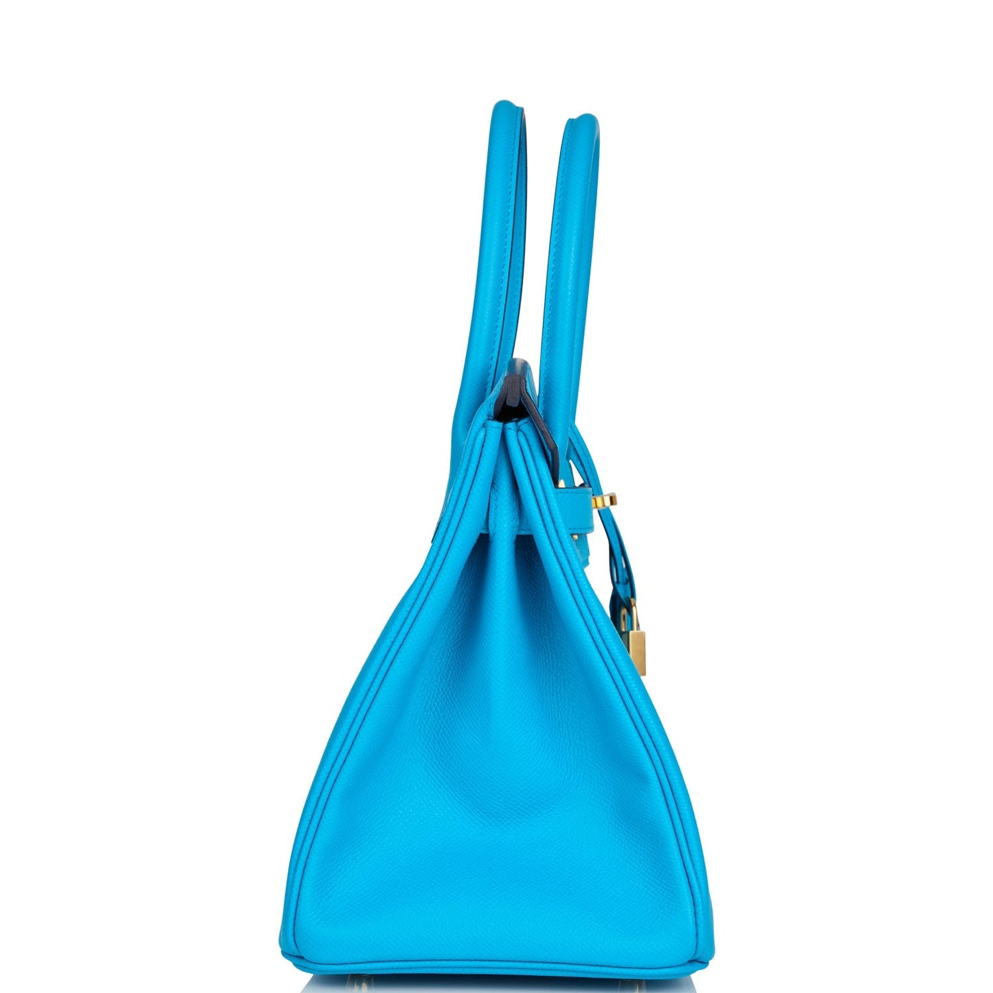 Hermes Birkin Bleu Frida Epsom Hardware Handbag Gold Travel Bag Gold Hardware