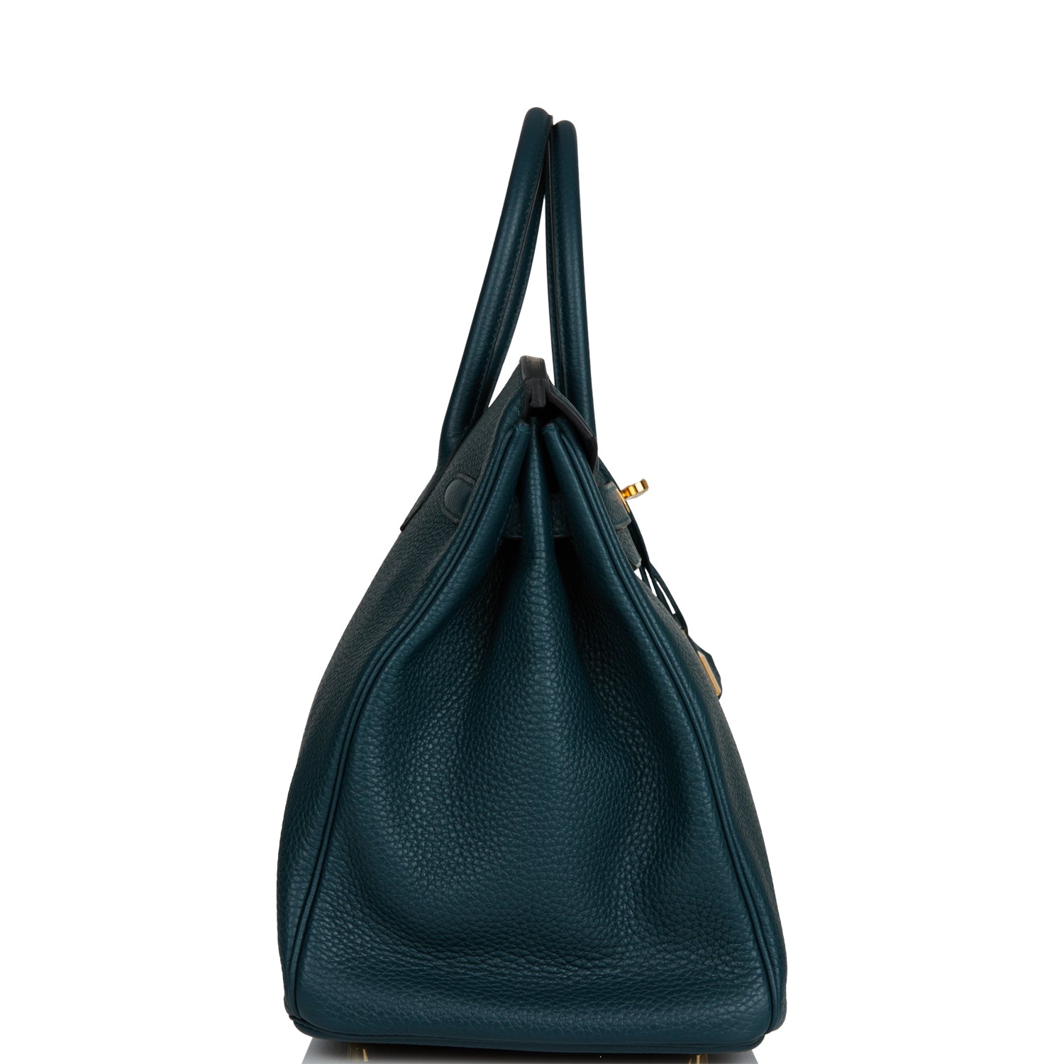 Hermes Birkin Vert Cypress Togo Hardware Handbag Gold Travel Bag