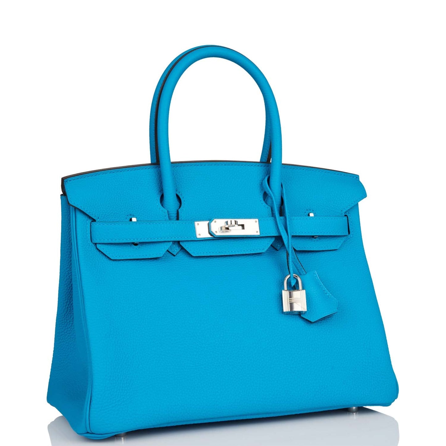 Hermes Birkin Bleu Zanzibar Togo Palladium Hardware Handbag Travel Bag