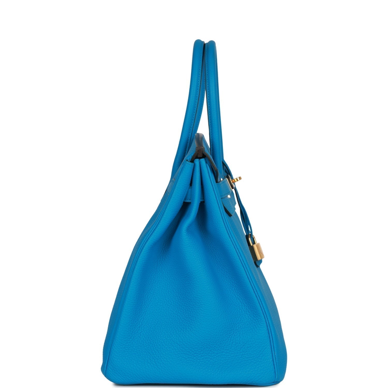 Hermes Birkin Bleu Zanzibar Togo Hardware Handbag Gold Travel Bag