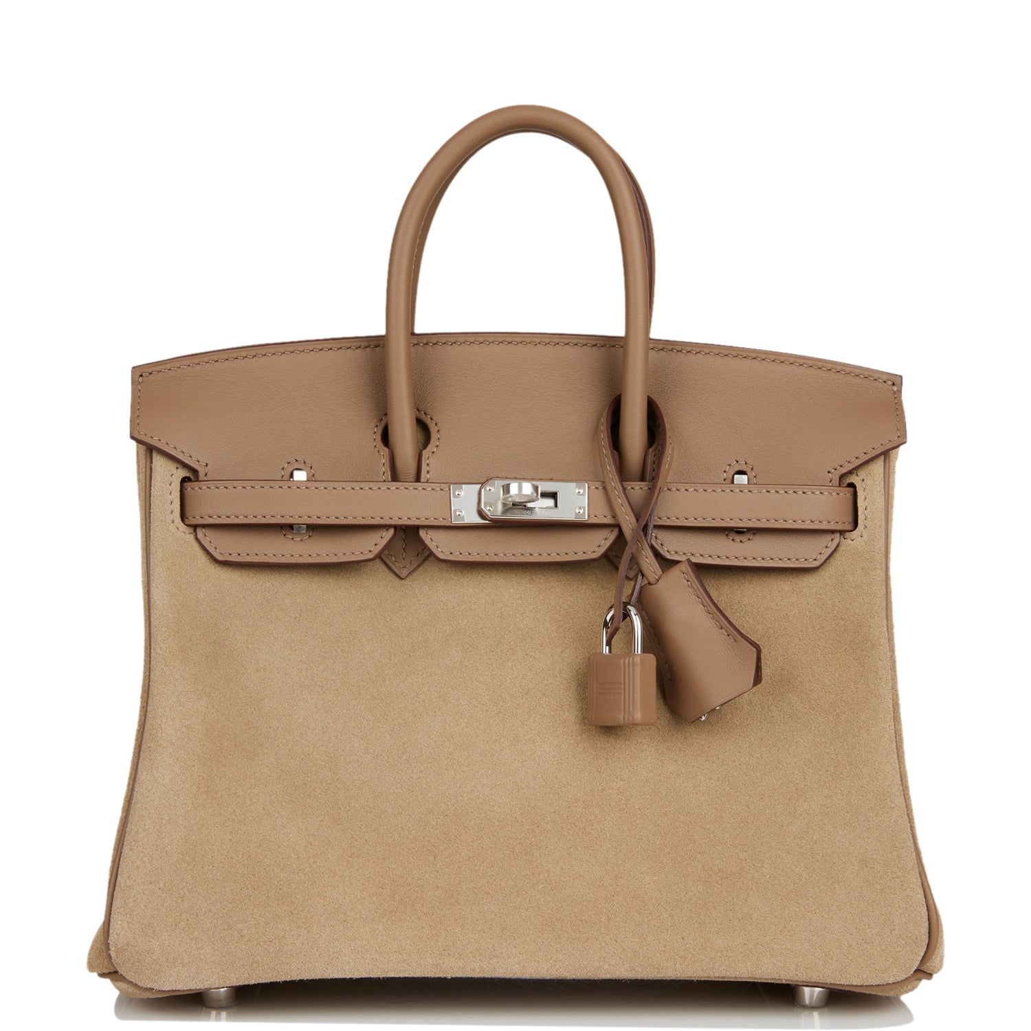 Hermes Birkin Gris Caillou Grizzly And Swift Palladium Travel Bag Palladium Hardware